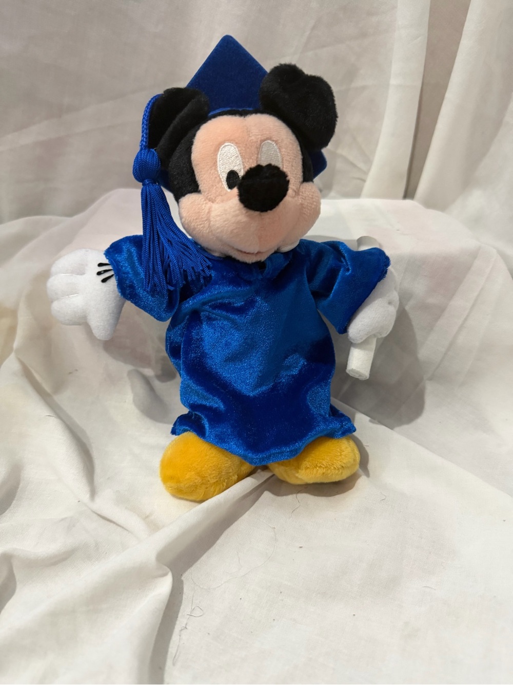 Disney Blue Graduation Mickey Mouse Plush with Tassel